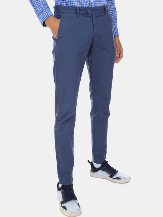 blue solid chinos - 17574860 - Zoom Image - 1