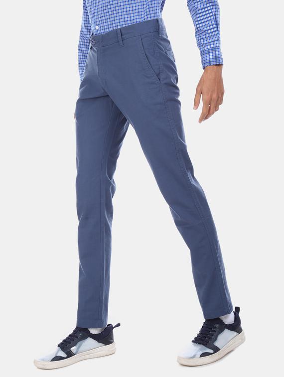 blue solid chinos - 17574860 - Zoom Image - 2