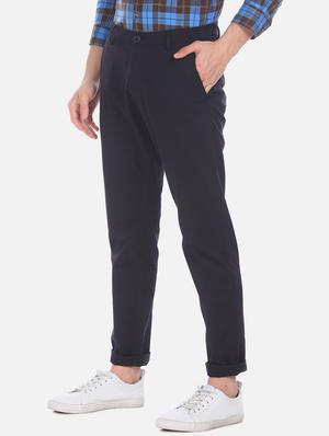 black solid chinos casual trouser - 17574868 - Standard Image - 2