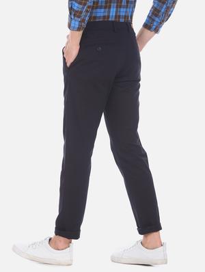 black solid chinos casual trouser - 17574868 - Standard Image - 3