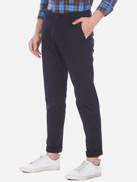 black solid chinos casual trouser - 17574868 - Zoom Image - 2