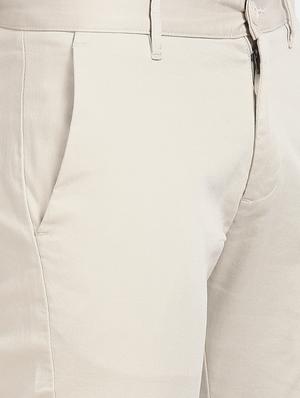 off white solid chinos casual trouser - 17574885 - Standard Image - 5