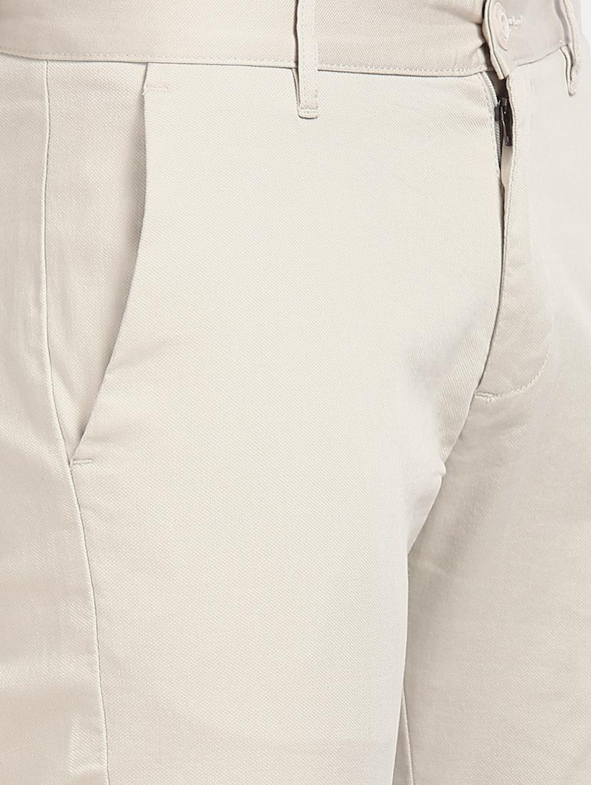 off white solid chinos casual trouser - 17574885 - Zoom Image - 5