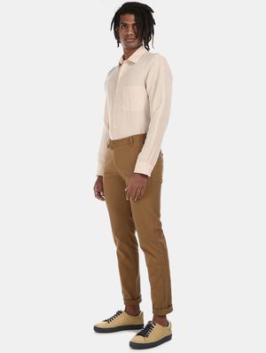 brown solid chinos casual trouser - 17574895 - Standard Image - 4