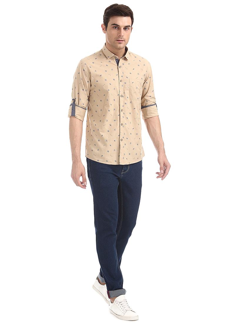 navy blue plain denim jeans - 17575025 - Zoom Image - 4