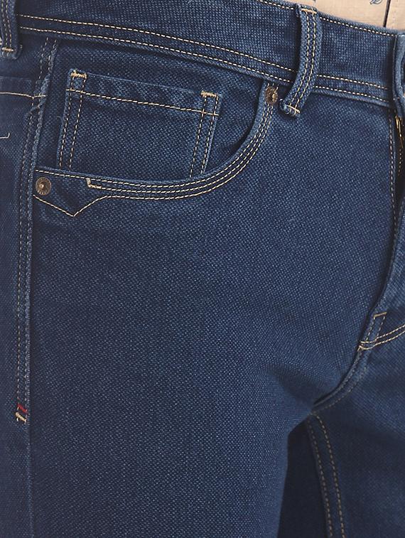 navy blue plain denim jeans - 17575025 - Zoom Image - 5