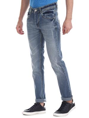 blue light washed denim jeans - 17575030 - Standard Image - 2