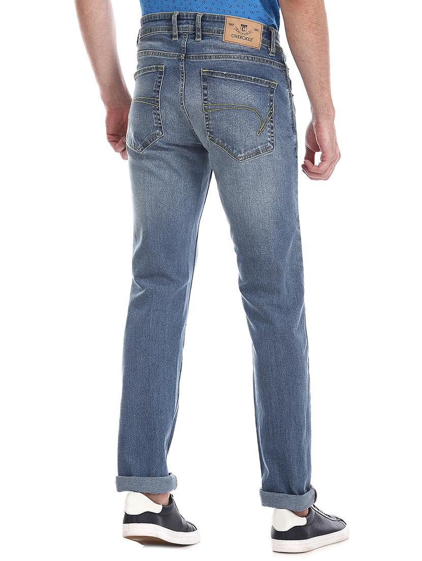 blue light washed denim jeans - 17575030 - Zoom Image - 3