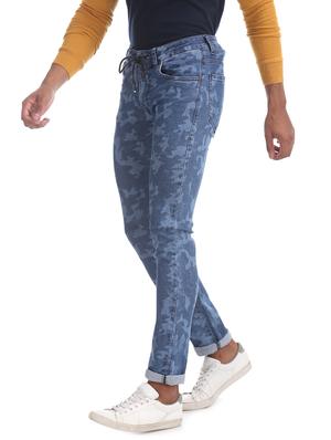 blue printed denim jeans - 17575048 - Standard Image - 2
