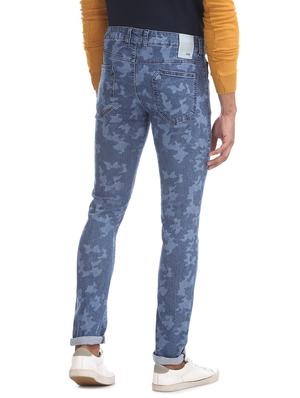 blue printed denim jeans - 17575048 - Standard Image - 3