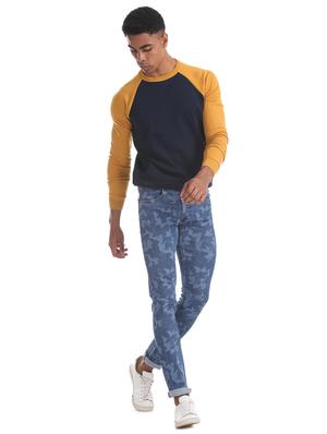blue printed denim jeans - 17575048 - Standard Image - 4