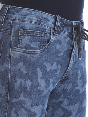 blue printed denim jeans - 17575048 - Standard Image - 5