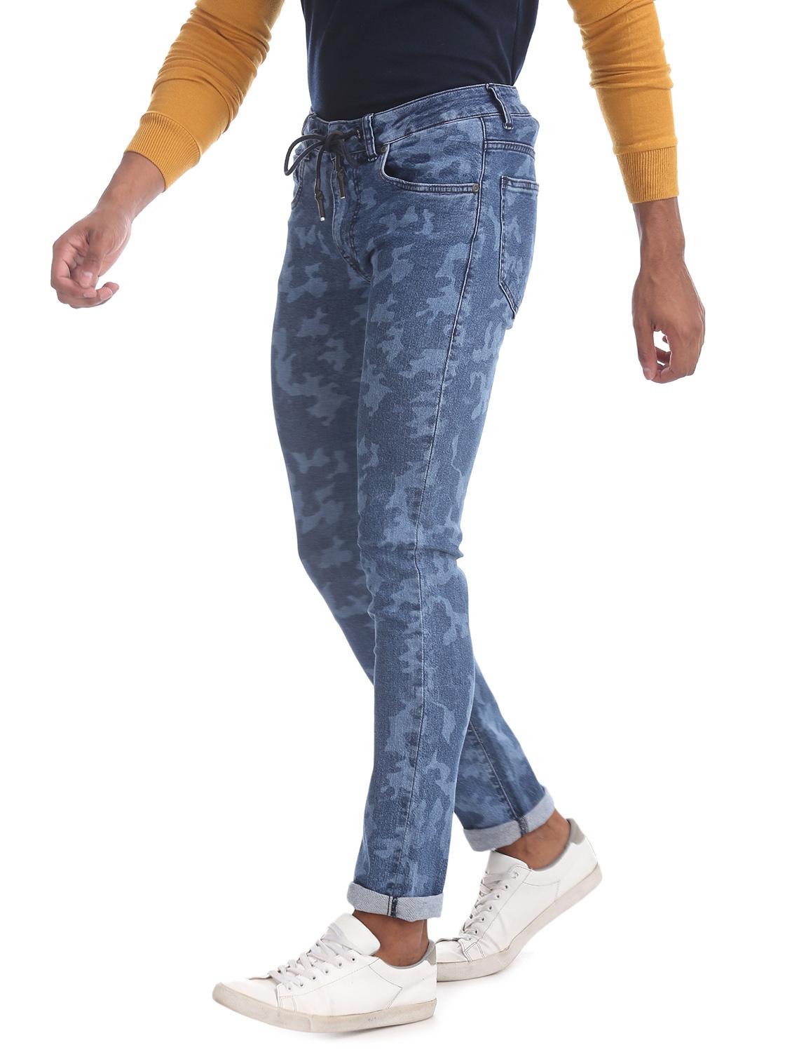 blue printed denim jeans - 17575048 - Zoom Image - 2