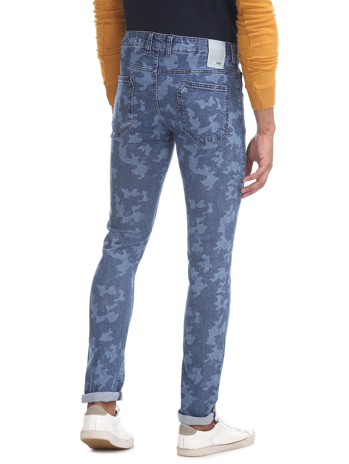 blue printed denim jeans - 17575048 - Zoom Image - 3