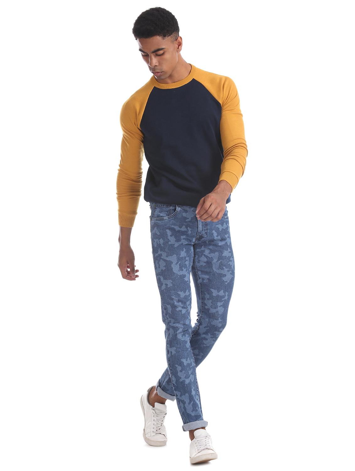 blue printed denim jeans - 17575048 - Zoom Image - 4