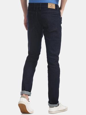 navy blue plain denim jeans - 17575055 - Standard Image - 2