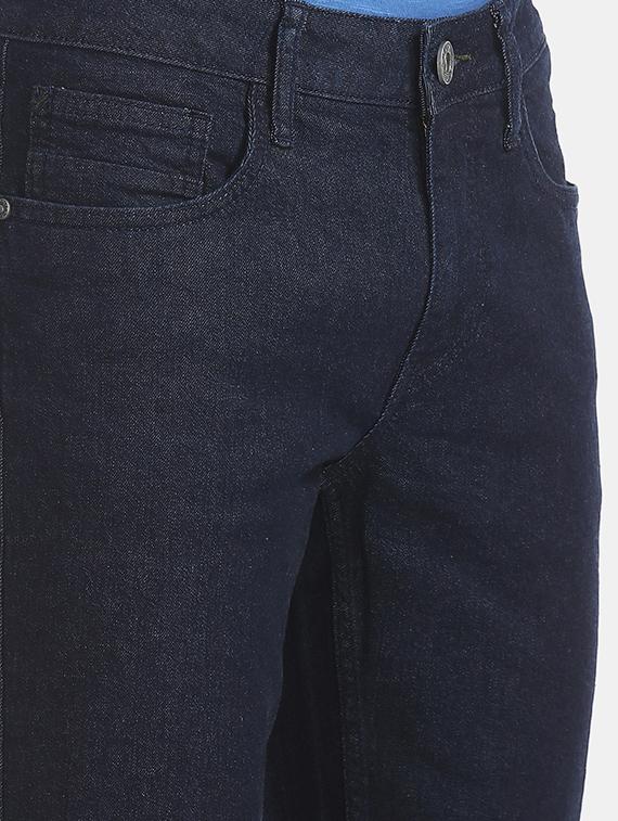 navy blue plain denim jeans - 17575055 - Zoom Image - 4