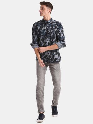 grey stone washed denim jeans - 17575064 - Standard Image - 4