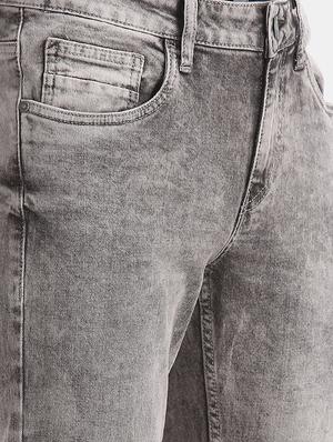 grey stone washed denim jeans - 17575064 - Standard Image - 5