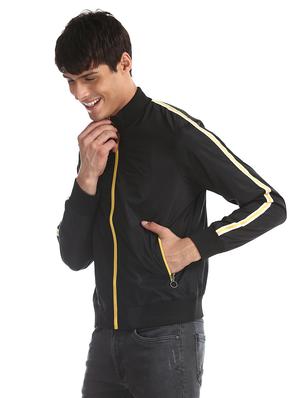 black side taped casual jacket - 17575066 - Standard Image - 2