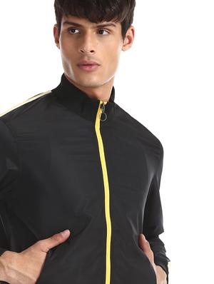 black side taped casual jacket - 17575066 - Standard Image - 5