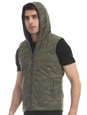 olive green camouflage quilted jacket - 17575079 - Standard Image - 4