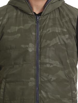olive green camouflage quilted jacket - 17575079 - Standard Image - 6