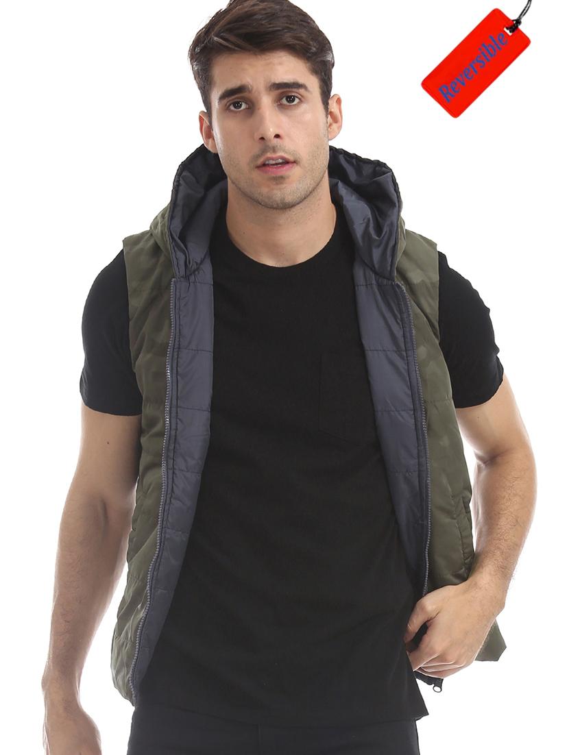 olive green camouflage quilted jacket - 17575079 - Zoom Image - 1