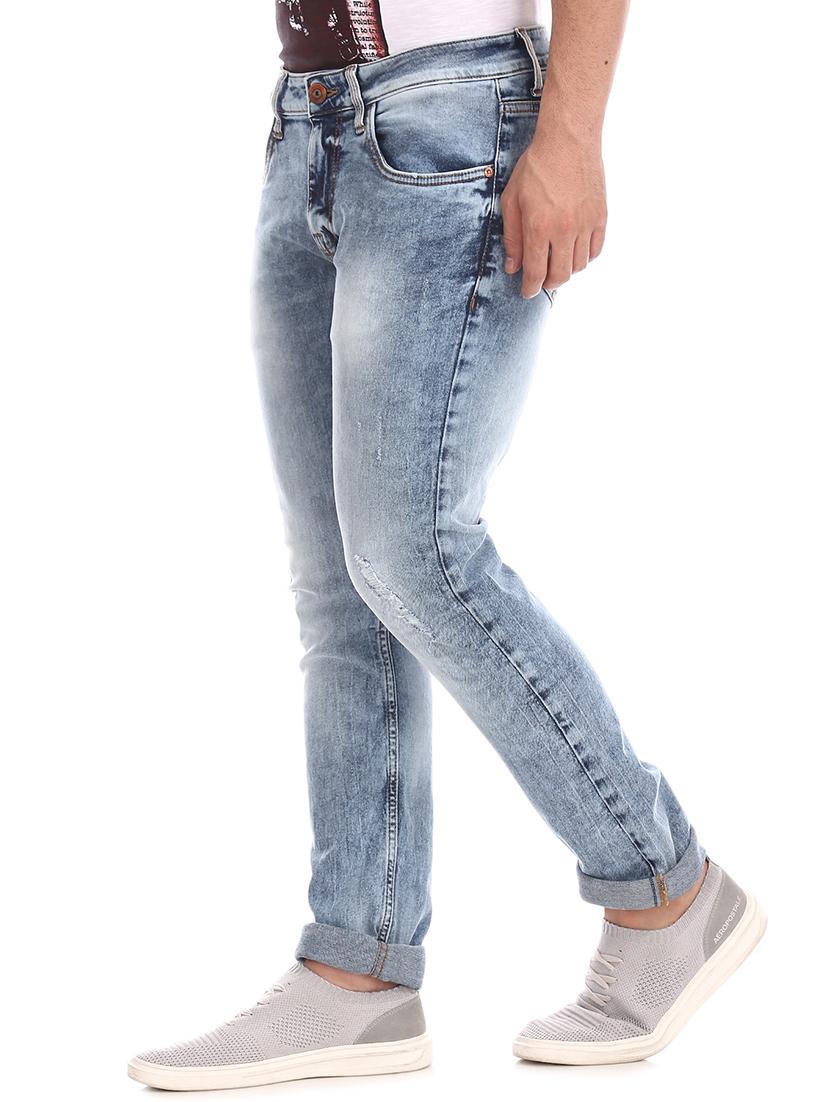 blue heavy washed ripped denim jeans - 17575093 - Zoom Image - 2