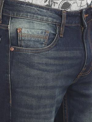 blue light washed ripped denim jeans - 17575109 - Standard Image - 4