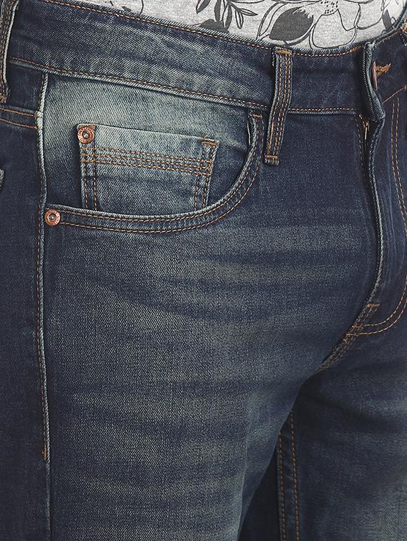 blue light washed ripped denim jeans - 17575109 - Zoom Image - 4