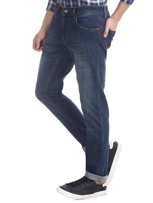 blue light washed denim jeans - 17575120 - Standard Image - 1