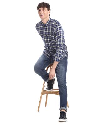 blue light washed denim jeans - 17575120 - Standard Image - 3