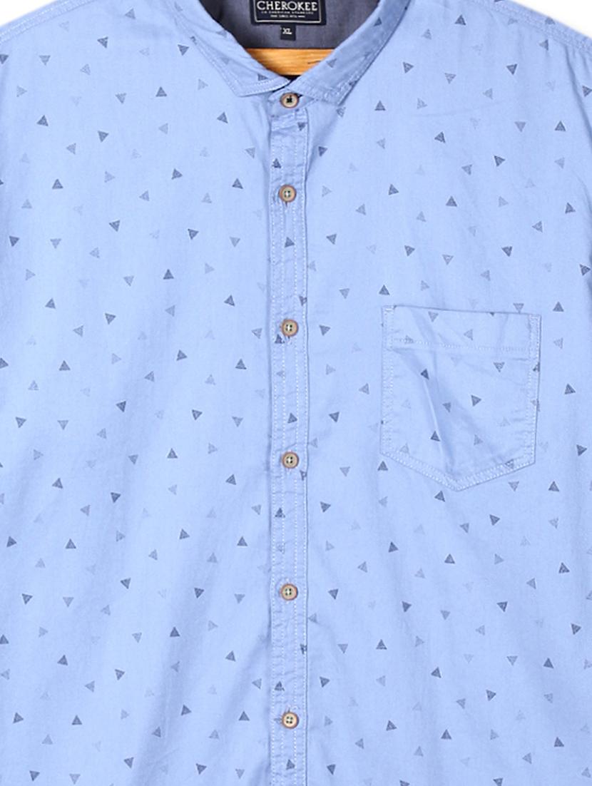 blue printed casual shirt - 17575154 - Zoom Image - 3
