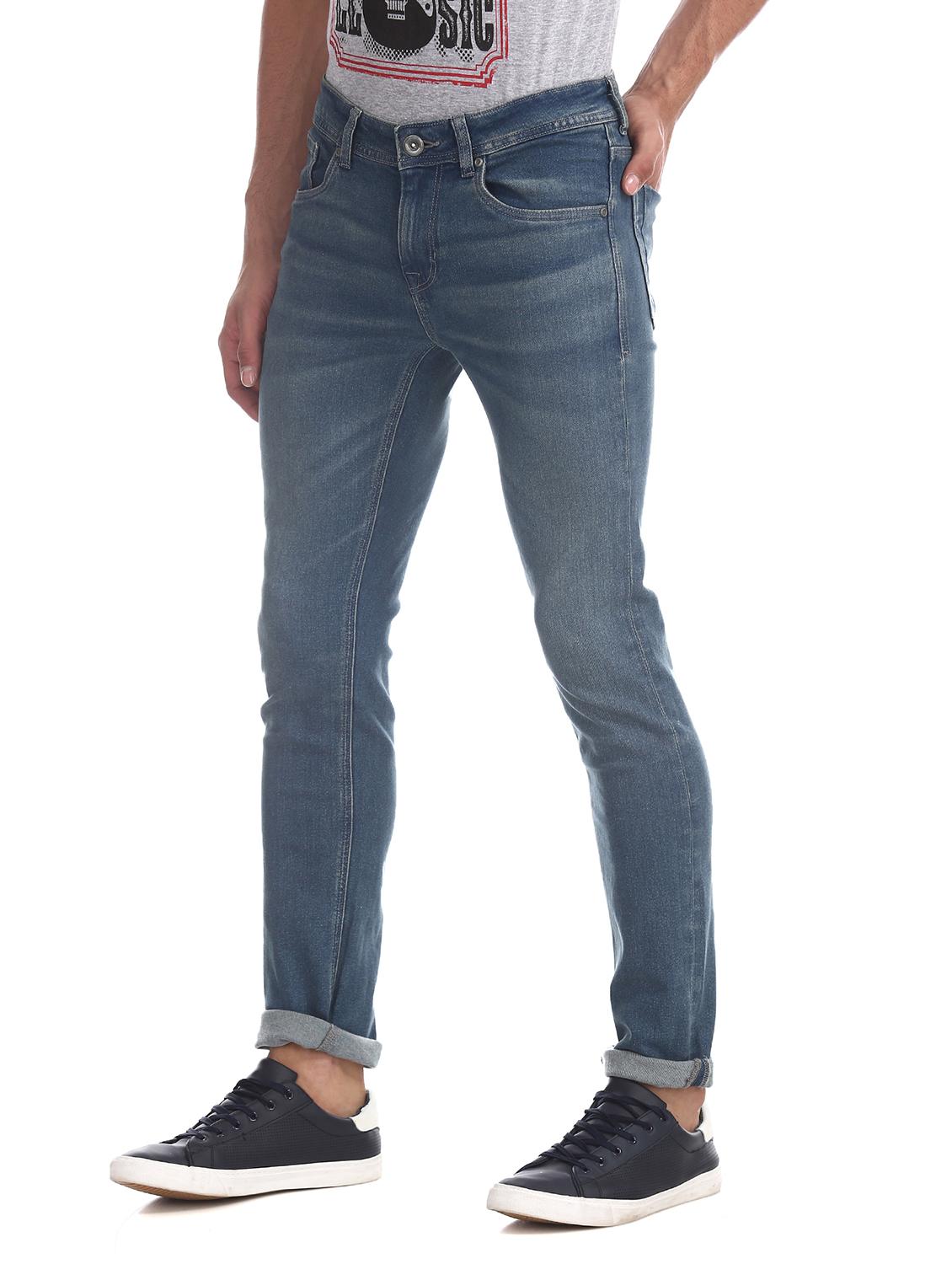 blue light washed denim jeans - 17575170 - Zoom Image - 1