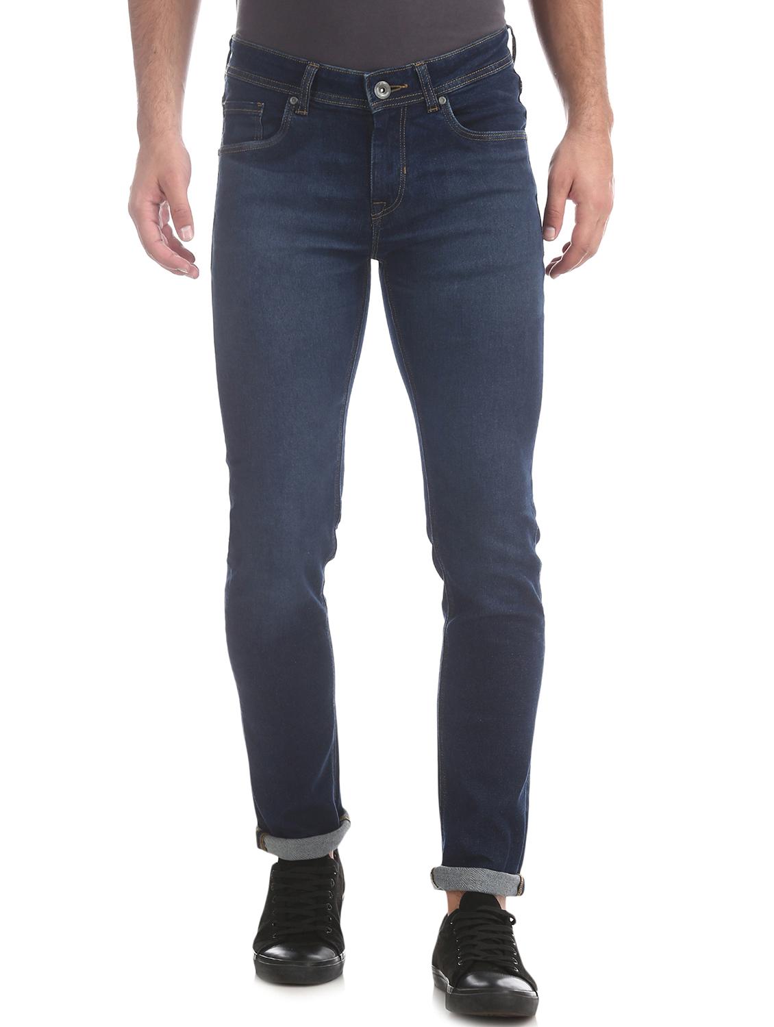 navy blue light washed denim jeans - 17575179 - Zoom Image - 1