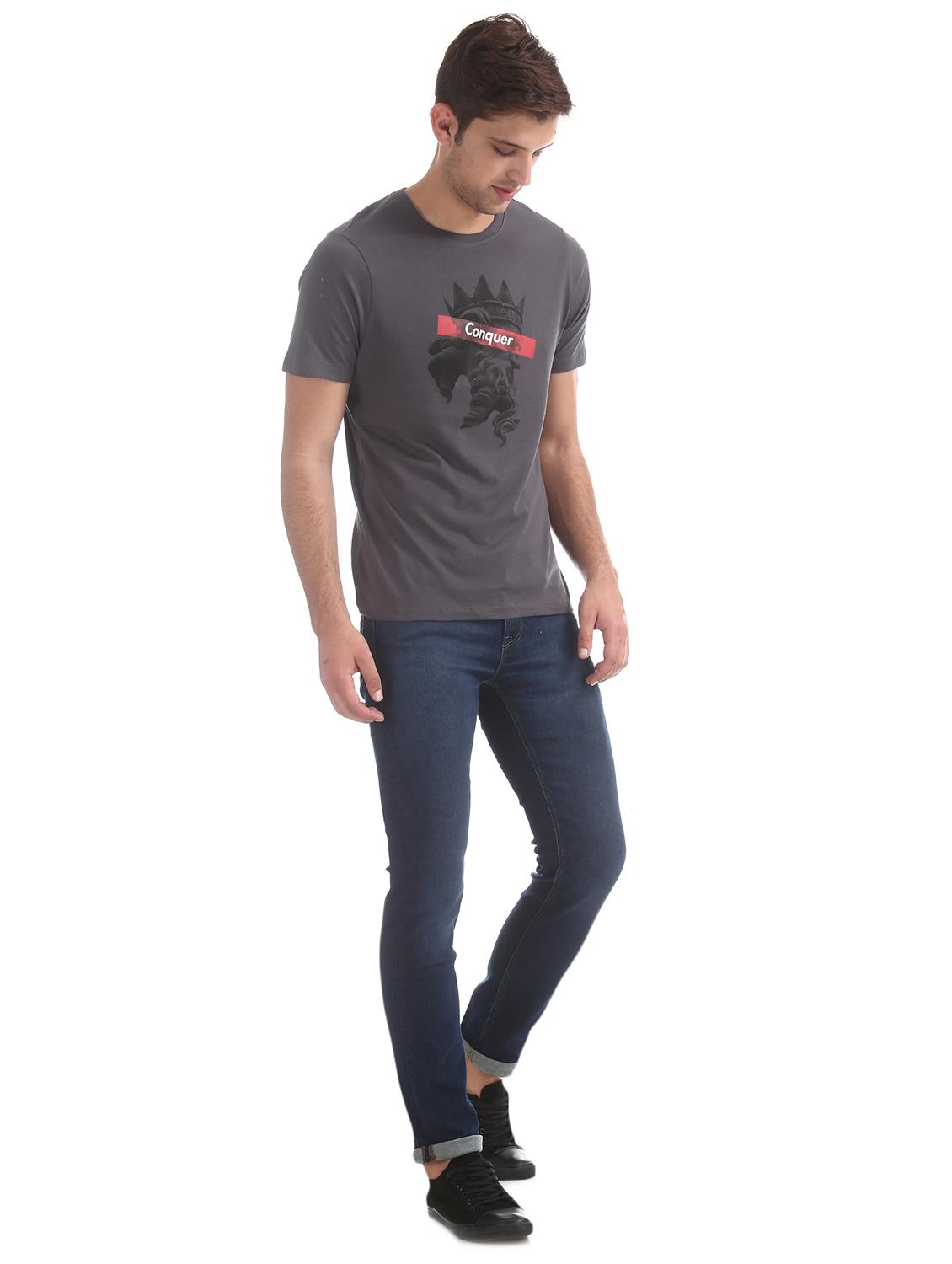 navy blue light washed denim jeans - 17575179 - Zoom Image - 4
