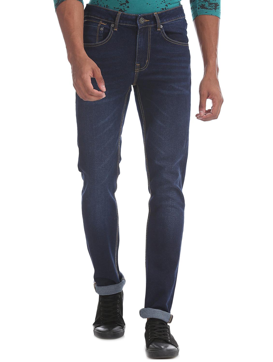 blue plain washed jean - 17575185 - Zoom Image - 1