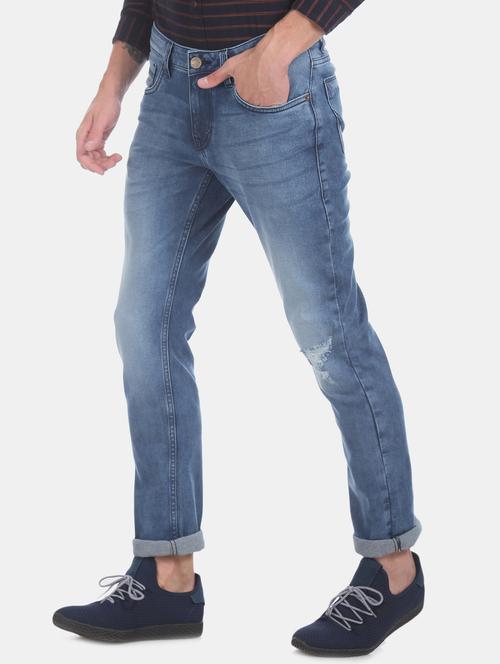 blue light washed denim jeans - 17575200 - Standard Image - 1