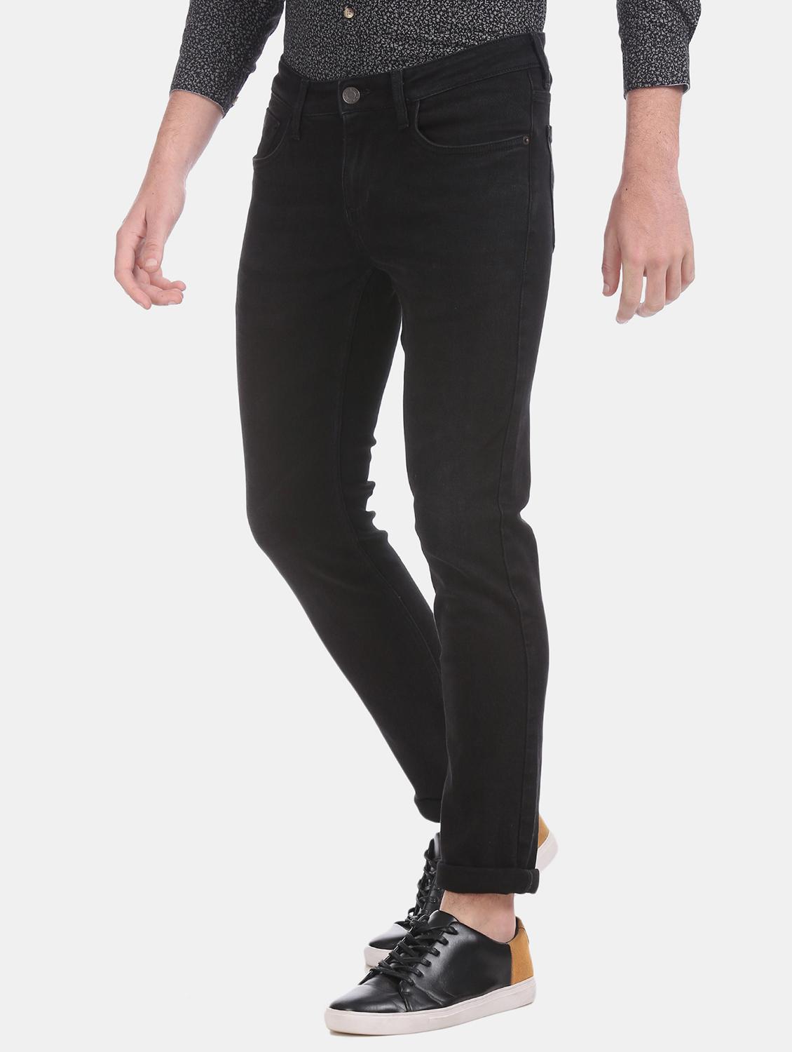 black plain denim jeans - 17575213 - Zoom Image - 1