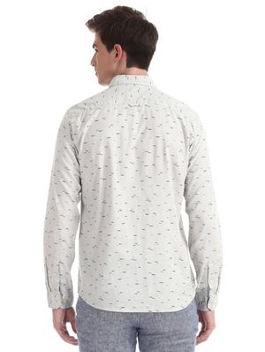 grey printed casual shirt - 17575266 - Standard Image - 3