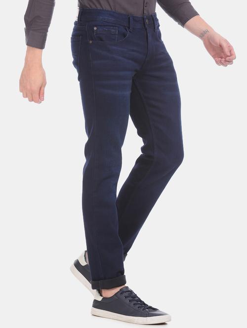 blue light washed denim jeans - 17575283 - Standard Image - 1