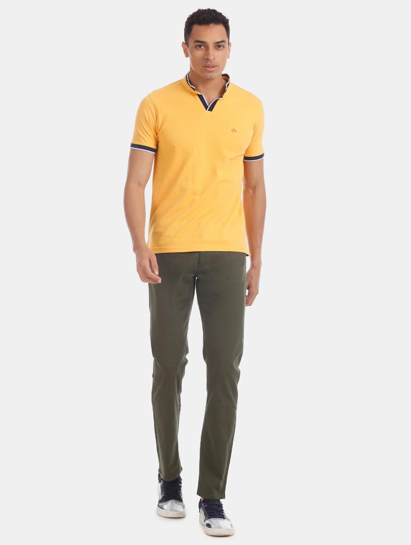 olive green plain denim jeans - 17575333 - Zoom Image - 4