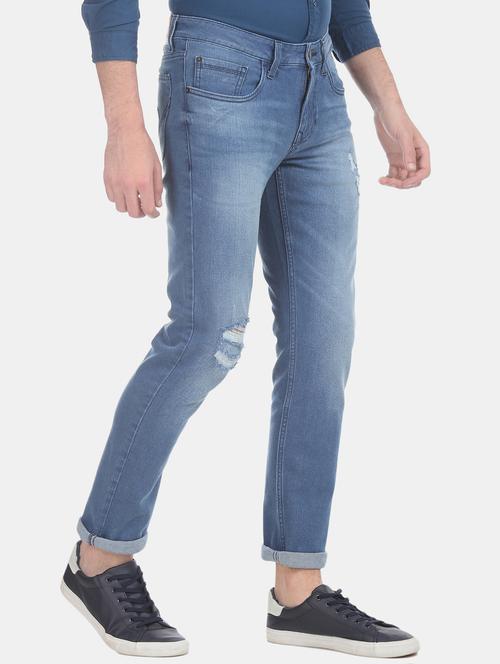 light blue distressed jeans - 17575338 - Standard Image - 1