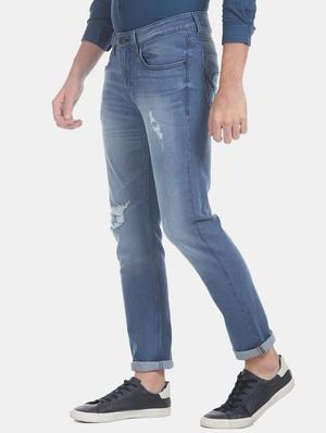 light blue distressed jeans - 17575338 - Standard Image - 2