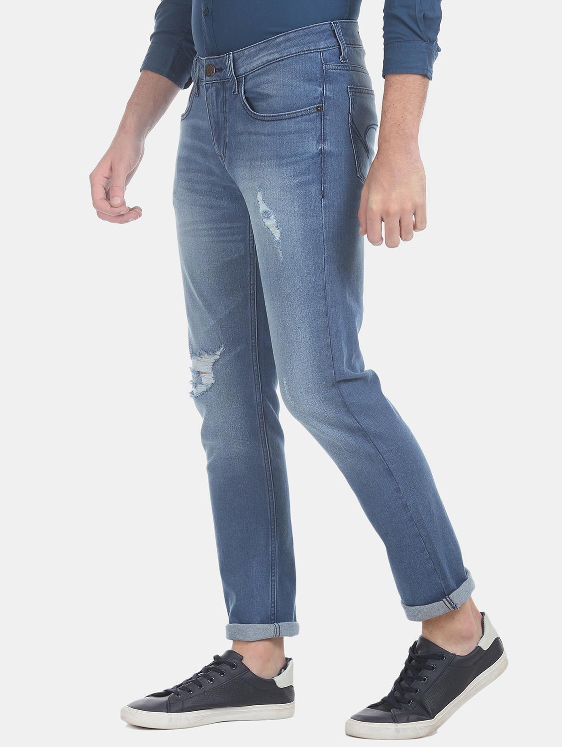 light blue distressed jeans - 17575338 - Zoom Image - 2