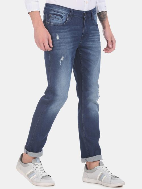 blue light washed jeans - 17575349 - Standard Image - 1