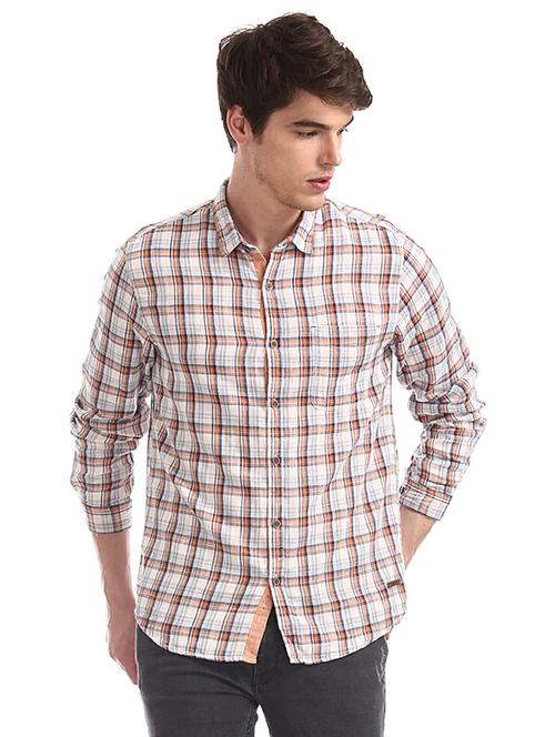 white checkered casual shirt - 17575352 - Standard Image - 1