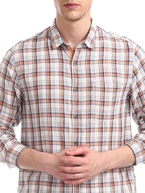 white checkered casual shirt - 17575352 - Standard Image - 4