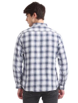 blue checkered casual shirt - 17575353 - Standard Image - 3